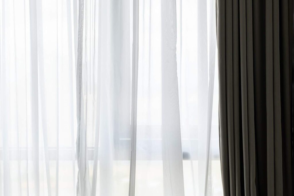 sheer and opaque curtains